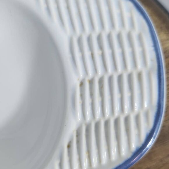 Pfaltzgraff White and Blue 4 Vintage Cracker Plates Corn Cob Hostess Trays - Picture 6 of 11